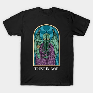 Cthulhu's Awakening: Unholy Presence in the Church T-Shirt